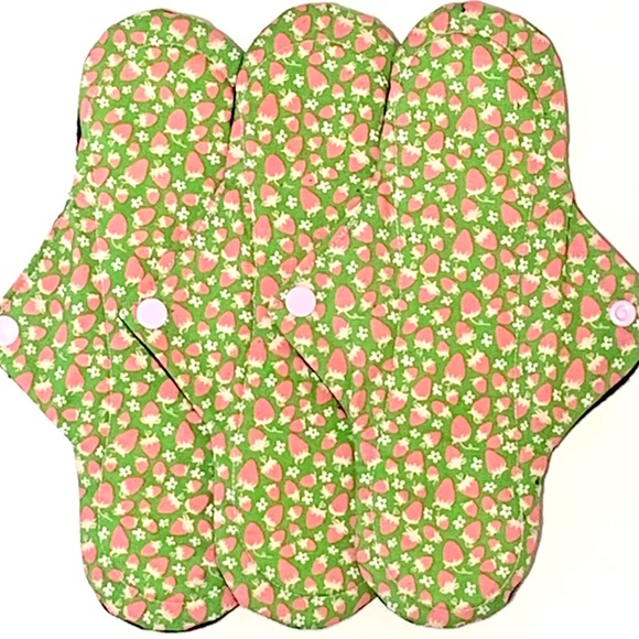 Three Heavy Plus Cloth Menstrual Pads Handmade in Canada with PUL and Zorb - Picture 2 of 5